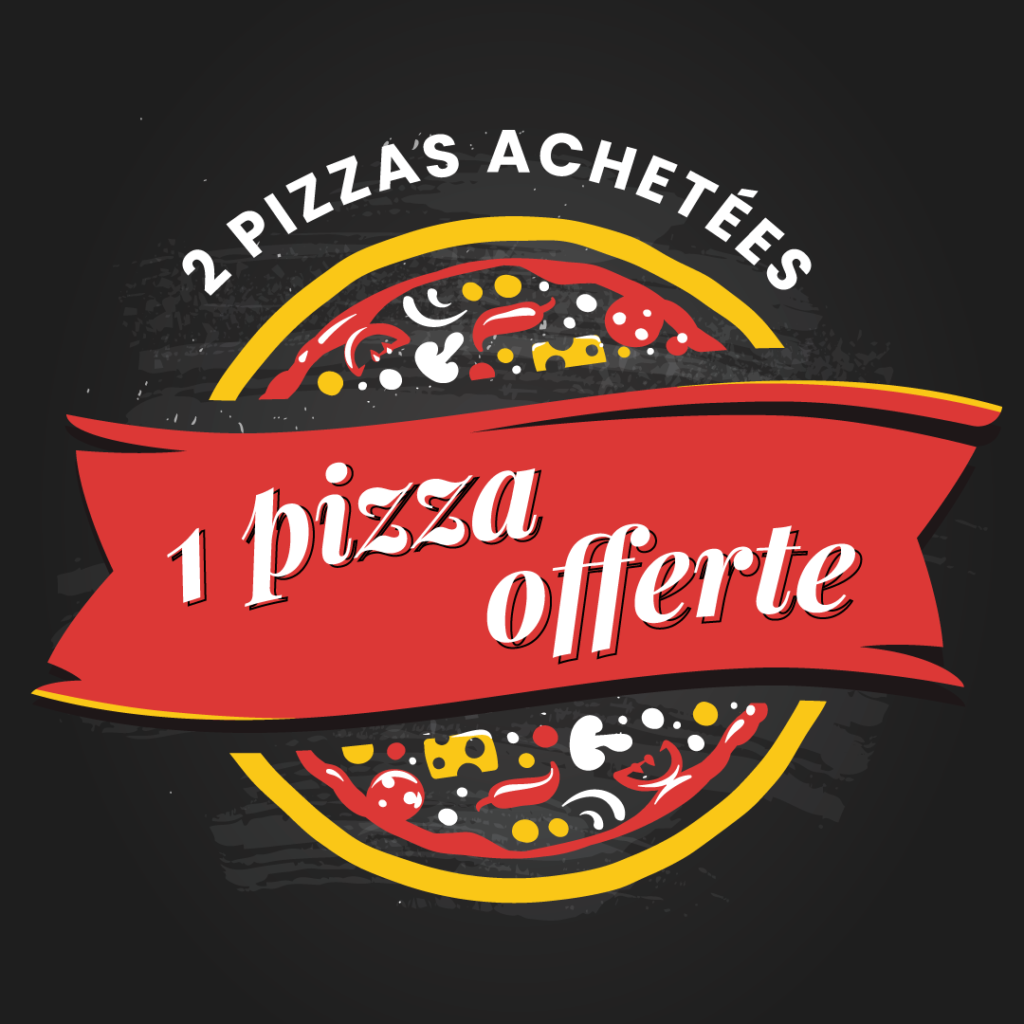 Offre Hashtag Pizza : 2 pizzas achetées = 1 pizza offerte